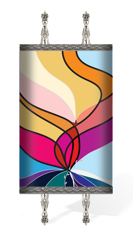 colorful torah scroll